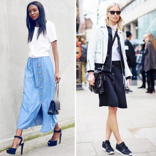 button skirt