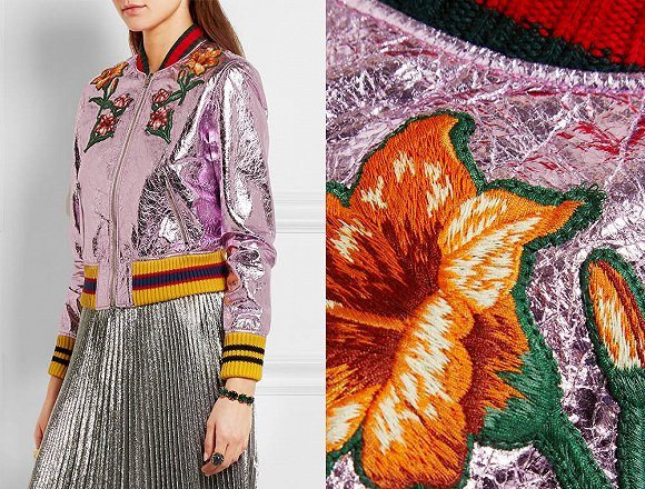 Gucci-metallic-textured-leather-bomber-jacket